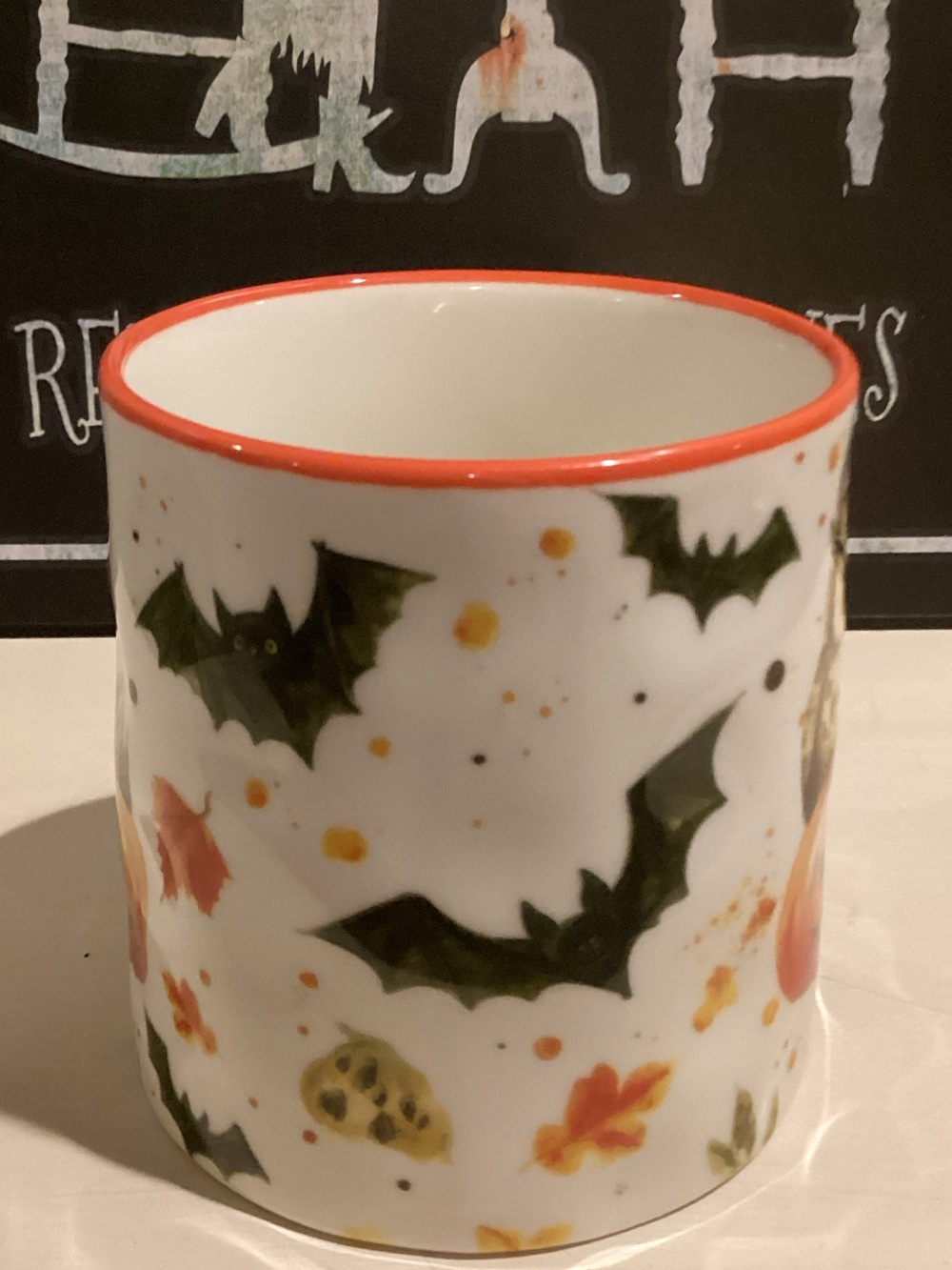 10 Strawberry Street Owl and Pumpkin Halloween Mug ๐ - Picture 3 of 4